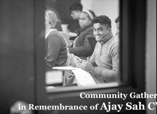Drew University Community Gathers to Remember Ajay Sah C’22