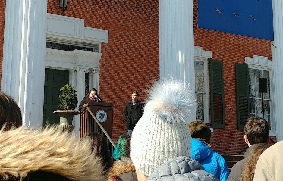 Anti gun violenc rally Mead Hall spring