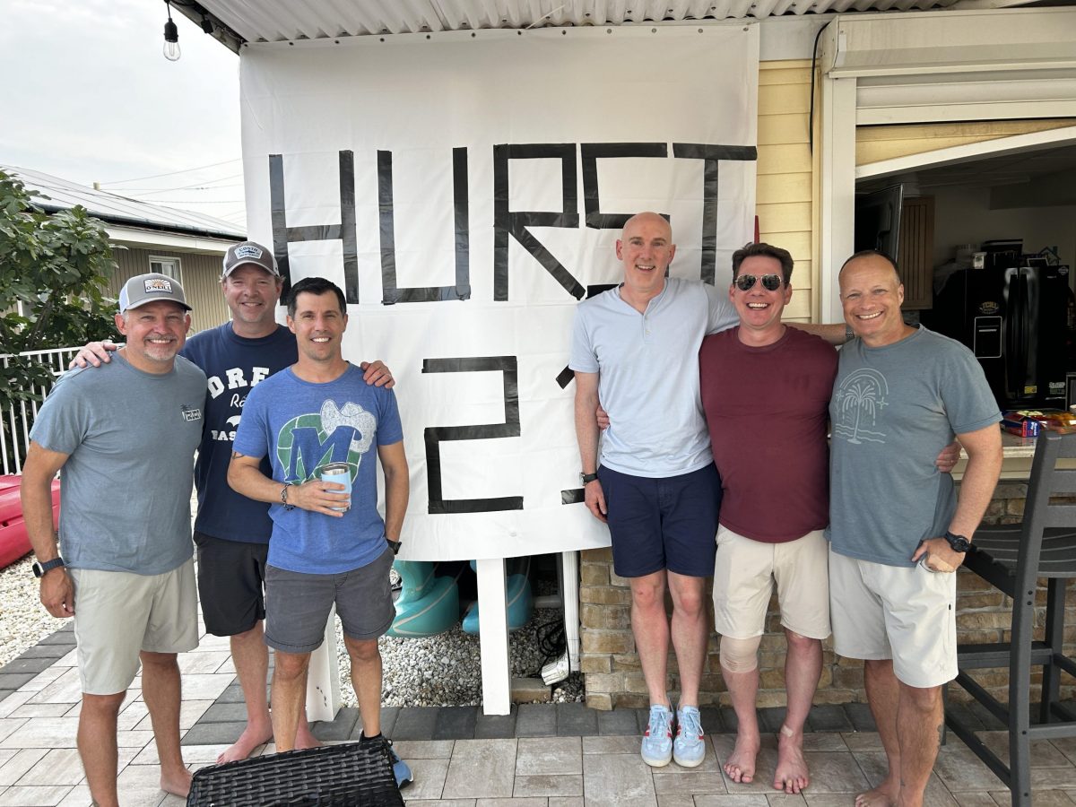 Hurst 21 1994-95 and friends got together in Toms River NJ at the Bossdorf household to celebrate 30 years anniversary. Drew Lochli, Eric Bossdorf, James Orefice, Taylor Huttner, Steve Petruccelli, and Pete Bruckmann (all C’95)