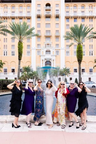 Rachael (Simidian) Nicoll, Nina Wright, Heidi Spangler-Sarna, Christina Colon, friend of Christina’s, Deb (Driscoll) Turner, Sherry (Abadir) Sennello at Christina’s wedding last February