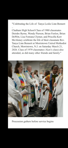 Chatham High School “Celebration of Life” for Rev. Dr. Tanya Linn Bennett T'00, G'05, T'11 