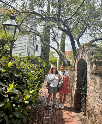 Monika “Moe” Walters C’88 and Mary Allen Edgerton C’91 in Charleston, SC