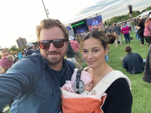 Raven Brockriede C’10 and husband welcomed their first daughter in March 2025 